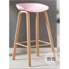 High bar stools, modern and simple bar chairs, casual coffee shop chairs, fashionable plastic and iron art, casual restaurant negotiation Item Picture